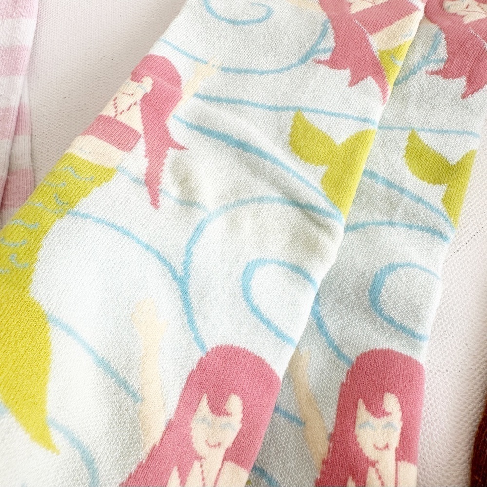 Baby Leggings Leg Warmers Girl Infant Pink Football Mermaid Ruffles lot of 5 - Picture 5 of 9